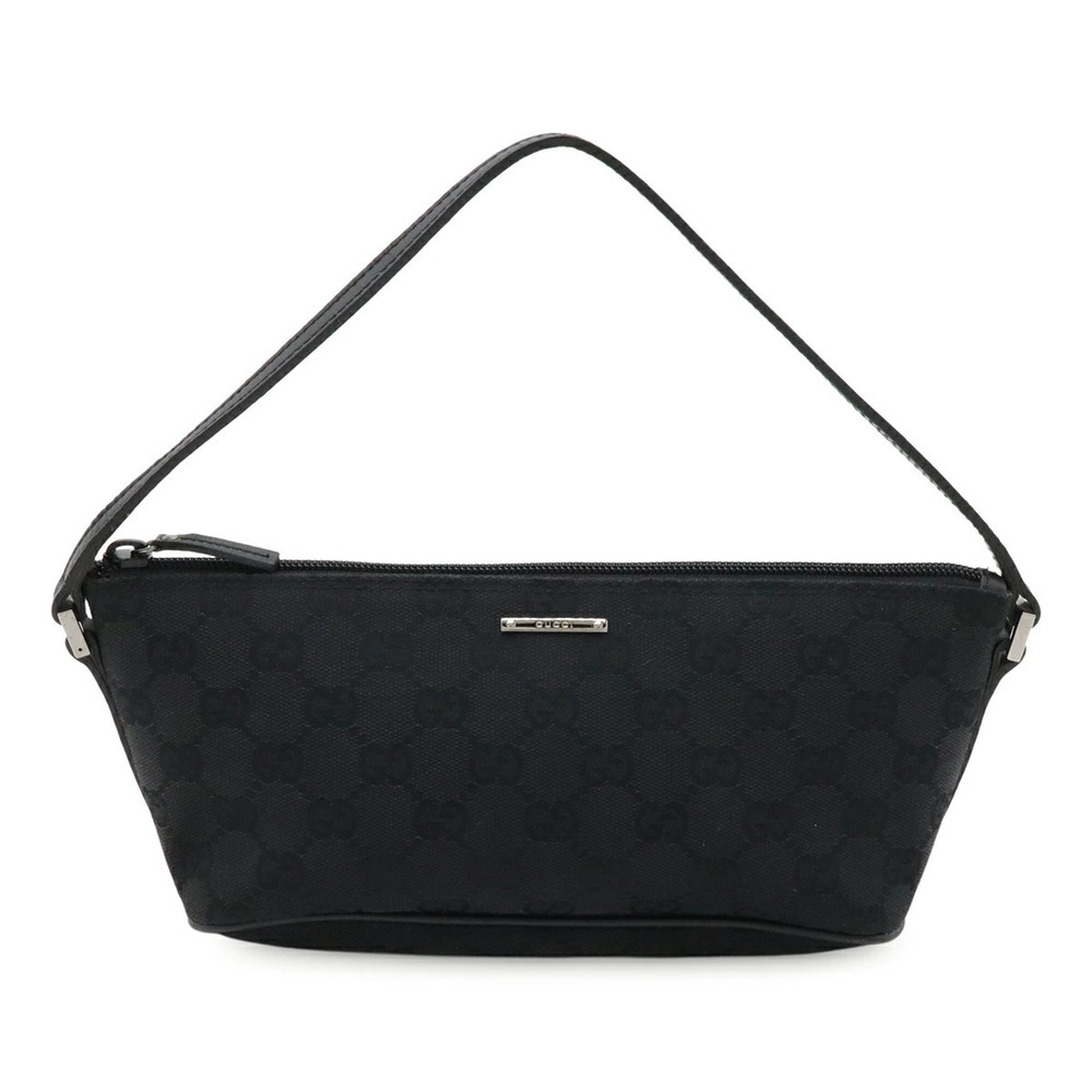 Gucci GG Canvas Accessory Pouch Clutch Bag Handbag Party Bag Black